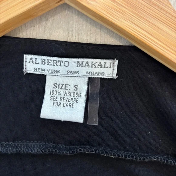 Alberto Makali black tunic top with heavy  embellishment, Size Small, Y2K - Picture 4 of 8